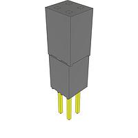 Samtec ESQ-102-34-G-D Sockets Elevated Socket Strip, 0.100" Pitch