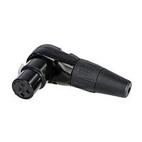 REAN RC3FR-B-D Connectors 3P F RA XLR CBL CONN BLACK/GOLD - BULK