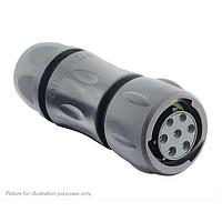 Eaton Souriau-Sunbank UTSX6JC14E7S Plugs Plug, with cable gland backshell, with 7 female solder contacts, IP68/69K in unmated conditions