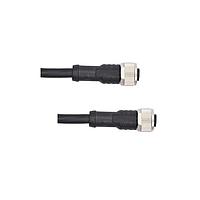 Amphenol LTW M12A05FL-12AFL-SD005 Sensor Cables / Actuator Cables M12 Circular Metric Connector, A Code, Metal, 4A, 05 pins, Female Connector, Female Contact, Straight-to-Straight, Screw Thread, Overmolded Double Ended, Length 5000mm, IP68 / IP69K