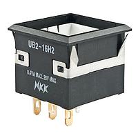 NKK Switches UB216KKG016F Pushbutton Switches LOW PROFILE PSHBTTN ILLMNTD/PC AND SLDR