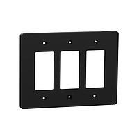 Square D SQWS141003BK Cover Frame 3 GANG MID+ WALL PLATE BK