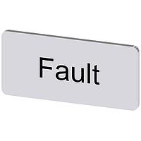 SIEMENS 3SU19000AC810EC0 Labeling Plate, Fault INSCR. LABEL,SILVER 12.5 X 27MM, FAULT