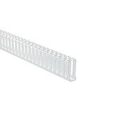 HellermannTyton 181-13007 Slotted Wall Wiring Duct Slotted Wall Wiring Duct, 1" x 3", Non-Adhesive, PVC, White, 30ft/Box
