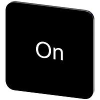 SIEMENS 3SU19000AF160DJ0 Labeling Plate, On INSCR. LABEL, BLACK 22 X 22MM, ON