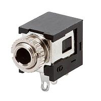 Same Sky (formerly CUI Devices) SJ3-350122B Phone Connectors Audio Jack, 3.5mm, Through Hole, 2 Conductors, 1 Switches