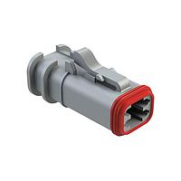 Amphenol SINE Systems AT06-4S-OMRDGRY Automotive Connectors 4 Position Overmolded Plug, Socket, Reduced Seal, Gray