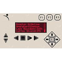 Matrix Orbital BLK204A-USB-R PC Bay Inserts, LCD Characters 20x4 Red Txt Blk B/G Key w/ Beige Bkt