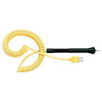 OMEGA 88310E Handheld Thermocouple Probe with Short Penetration Tip (Thermocouple, E, 162 °C, Surface Probe)