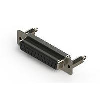 EDAC 628-025-620-546 Standard Card Edge Connectors 628 Series vertical D-Sub plug connector with 25 socket type contacts that have 30 " gold plating. The contacts have .105" (2.67mm) to .160" (4.06mm) long P.C.B tails and the insulator is high temp' rated.The body is low profile metal, the flange is