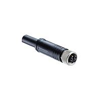 Amphenol LTW M12K-05BFDM-SL8S04 Sensor Cables / Actuator Cables M12 Circular Metric Connector, K Code, Metal, 16A, 05 pins, Female Connector, Female (Power) + Male (Ground) Contact, Straight, Screw Thread, Overmolded, Length 4000mm, IP68 / IP69K