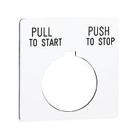 Square D 9001KN179WP Legend PSH BTTN LEGEND PLATE 30MM, Type K