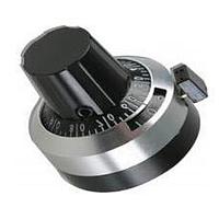 Ohmite ACD22 6.35-10 Turns-Counting Dial 10 Turn 6.35mm Shaft 22.2mm Diameter