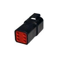 DEUTSCH - TE Connectivity DT04-6P-CE02 6-Way 6P DT RECP ASM, E SEAL, BLACK