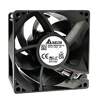 Delta Electronics, Inc. QFR0812MJ-00P6 Axial DC Axial Fan, 80x80x25.4mm, 12VDC, 49.1CFM, 2.88W, 43.5dBA, Tach/PWM, IP68