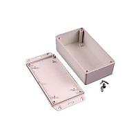 Hammond Manufacturing 1591XXCFLGY Flanged Enclosure FR ABS w/Flanged Lid 4.7x2.6x1.4" Grey