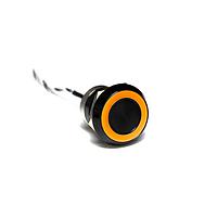 Bulgin MC22LCBAM Sealed 22mm NormClsdAl Blk Anodised Amb LED