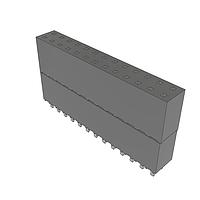 Samtec ESW-113-33-S-D Stackthrough .100" Elevated Socket Strip