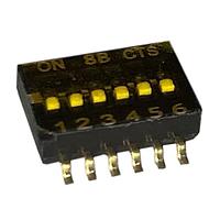 CTS Electronic Components 218-6LPSTRF DIP Switches 6 pos. low profile Btm Seal Tape Off